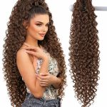 Głębokie Kręcone Kucyk na Klipsie 60 cm – Styl1 (Ciepły Brąz)