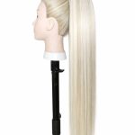 Mega gęsty doczepiany kucyk prosty na klamrze (krabie) blond balayage 60–70 cm | bioprotein