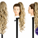 Kucyk kręcony na siatce #SP10/K16/613 – Balayage Blonde