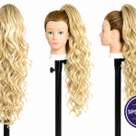 Kucyk kręcony na siatce #SP513/K16 – Jasny Złocisty Blond