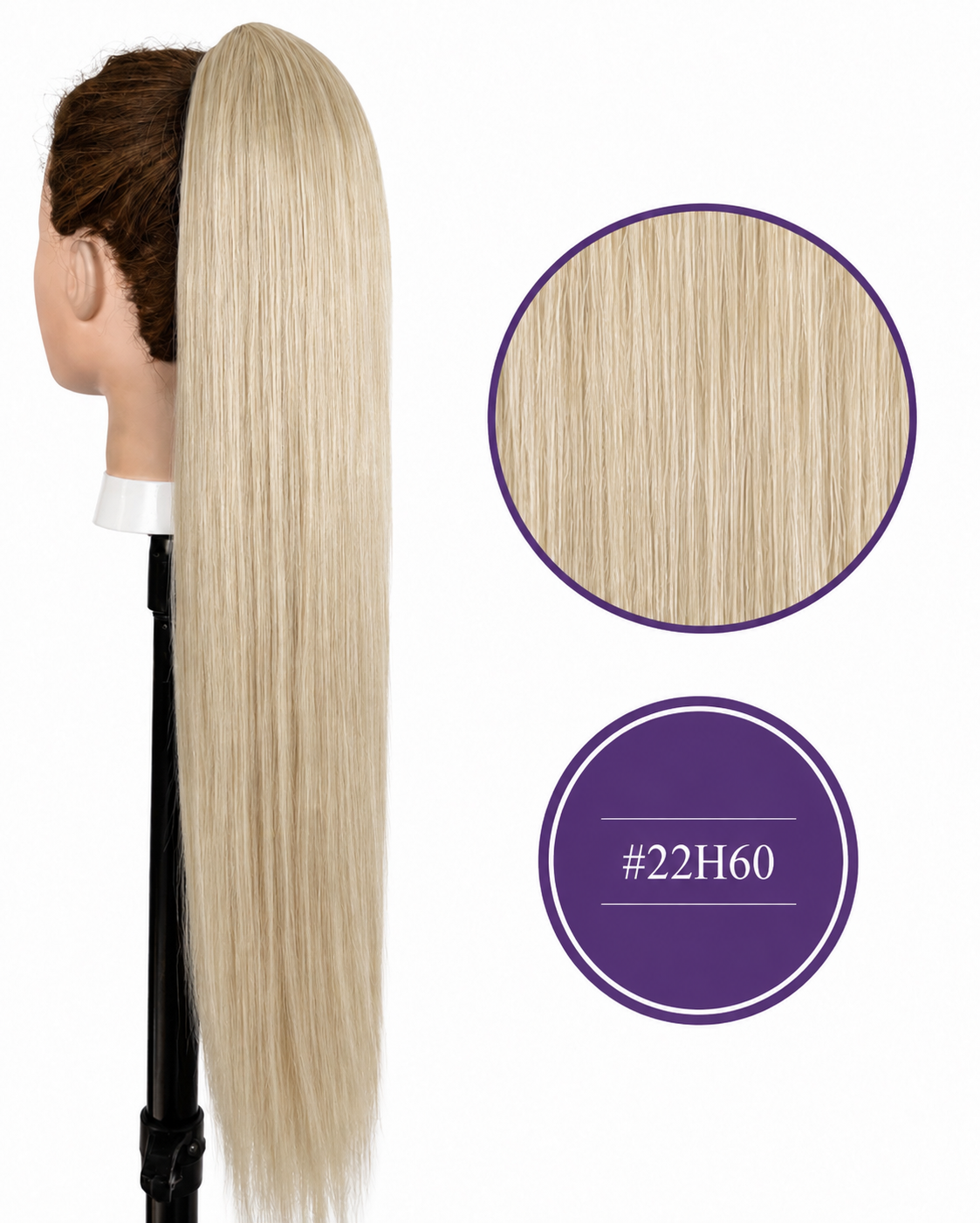 EC58E09E-D381-429F-BC1C-E35F7E218C05 Kucyk na siatce #22H60 – Jasny Beżowy Blond - obrazek 1