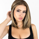 Premium Peruka brąz z jasnym blondem 30 cm Ella NTSA10/23B/613C