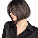 Premium Peruka ciemny brąz 20–25 cm Bob with bang f5/6a
