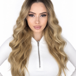 Premium Peruka ciepły blond z ciemniejszym odrostem 40–45 cm Mandi NTF8/24Y/613X